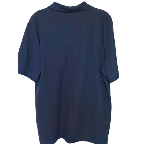 L.L.Bean Traditional Fit 100% Cotton Crew Neck Polo Top Navy Blue Men's XL REG - Picture 2 of 6